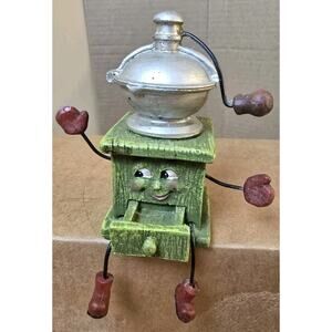 WMG Anthropomorphic Coffee Grinder Shelf Sitter Cute Adorable Food And Drink